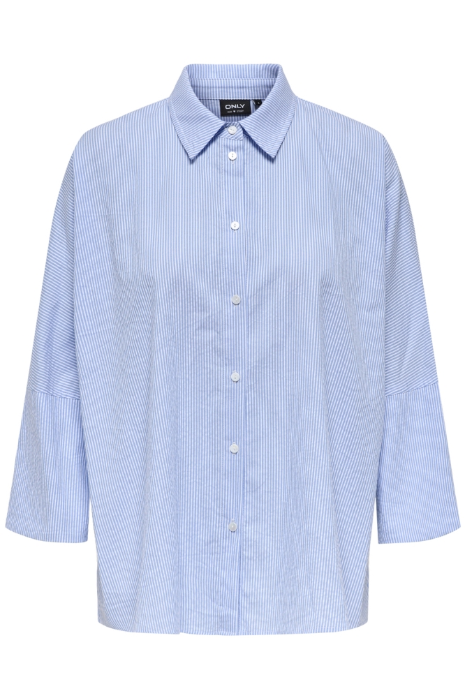 ONLAUGUSTA SHIRT WVN 15347661 Cloud Dancer/BLUE STRIPES